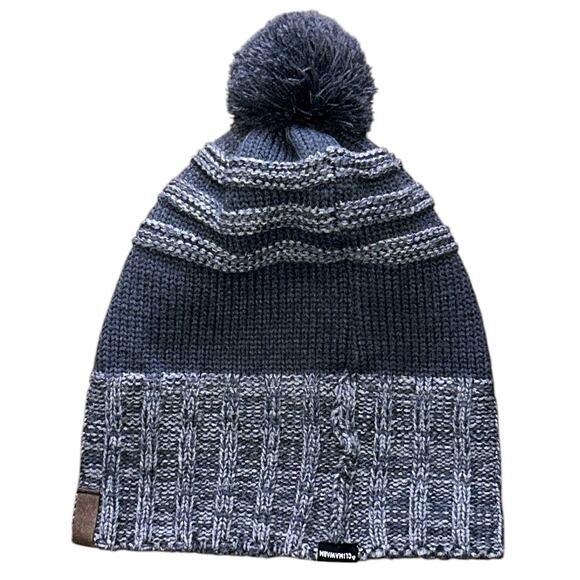Adidas ClimaWarm Lined Knit Gray Pompom Beanie - Picture 4 of 5